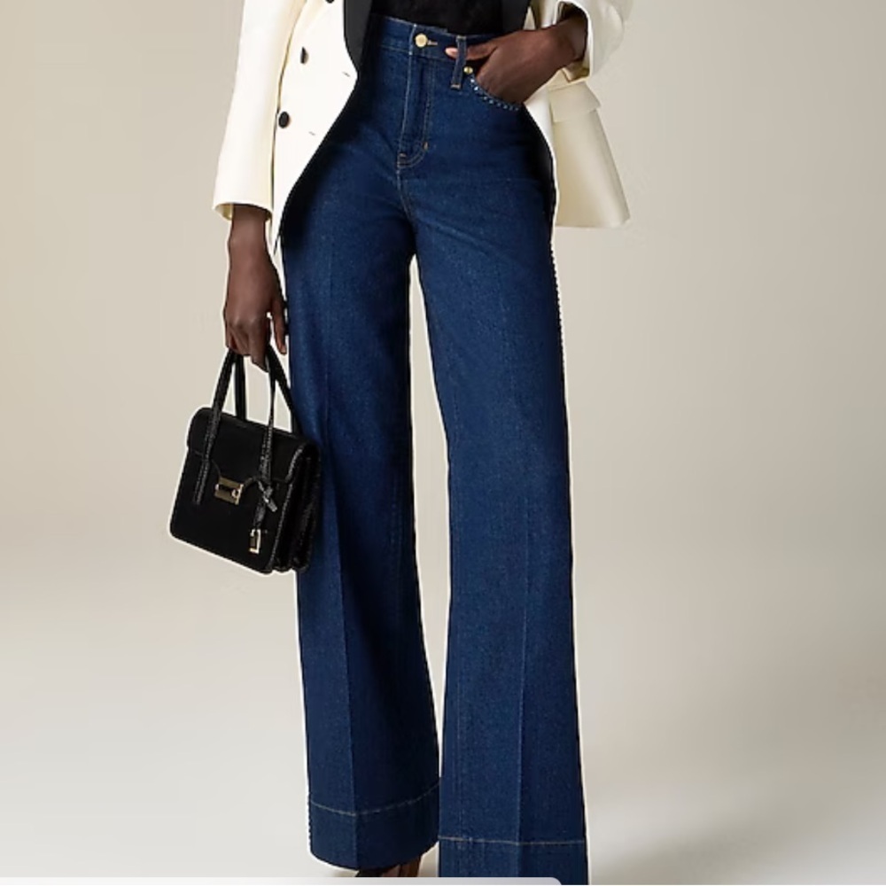 J crew Embellished denim trouser